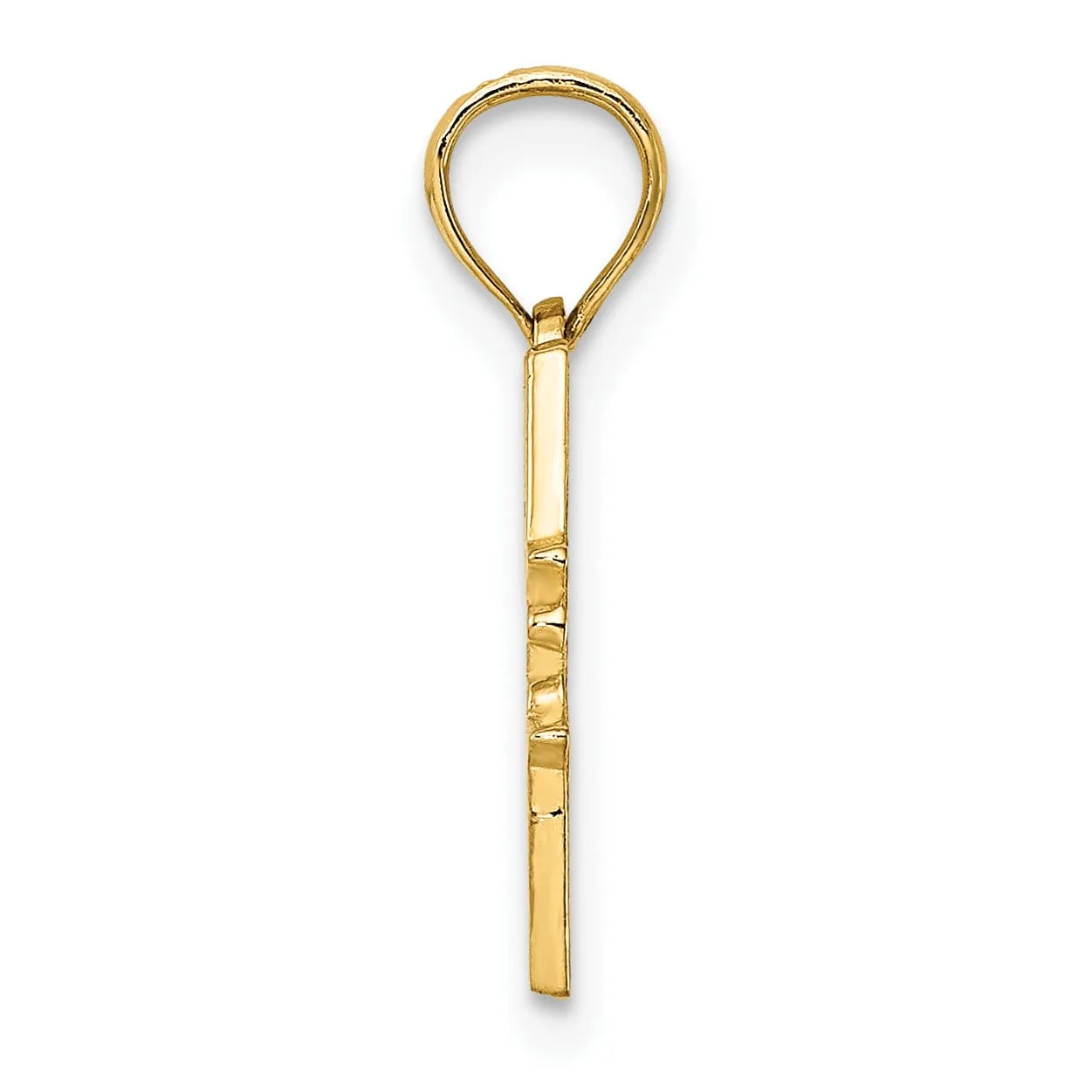 14K Yellow Gold Polished Textured Finish The Dr. HENRY HUNT HOUSE- CAPE MAY, NJ Charm Pendant