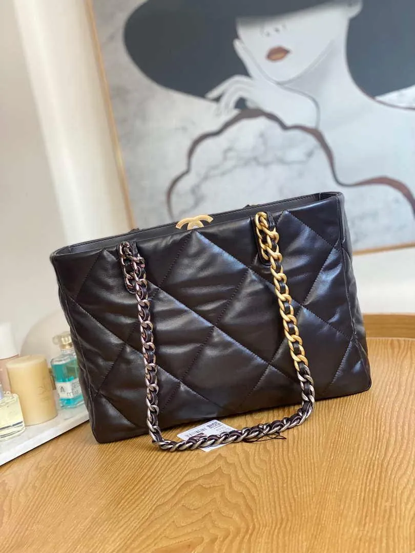 1984 - Shiny Large Shopping Bag Dark Brown