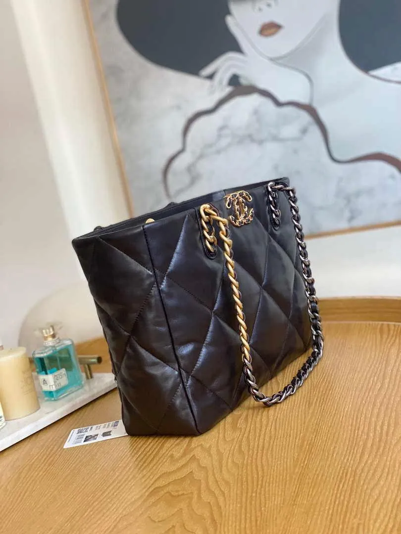 1984 - Shiny Large Shopping Bag Dark Brown