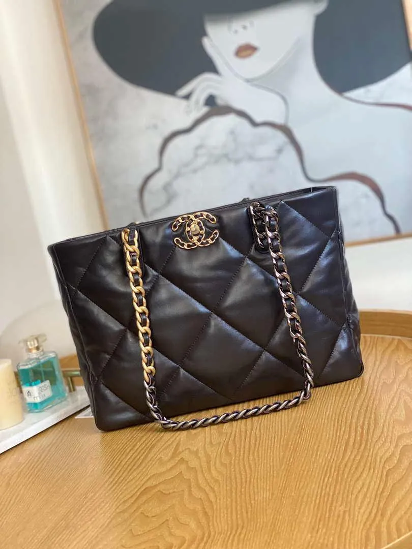 1984 - Shiny Large Shopping Bag Dark Brown