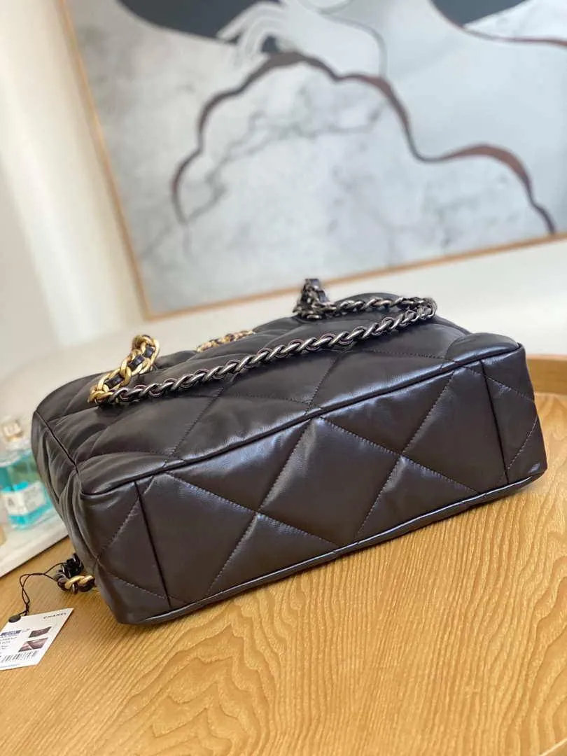 1984 - Shiny Large Shopping Bag Dark Brown