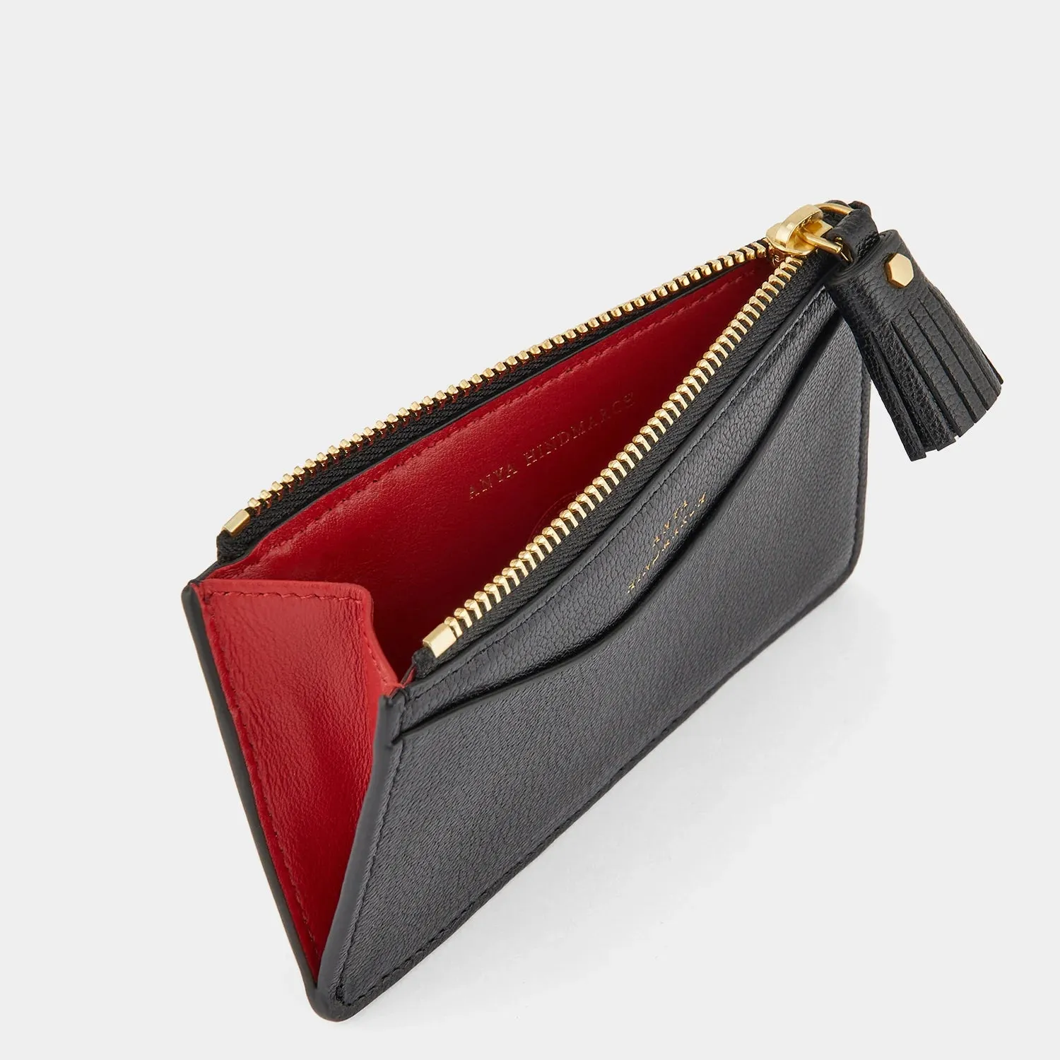AH Zip Card Case Peeping Eyes in Black
