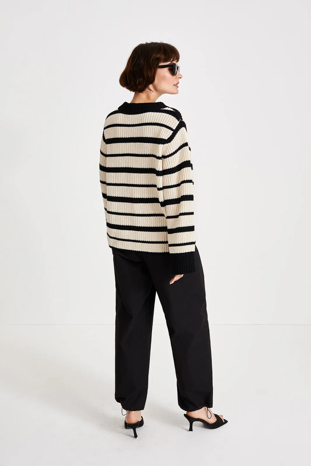 ALDO SWEATER - CREAM STRIPE