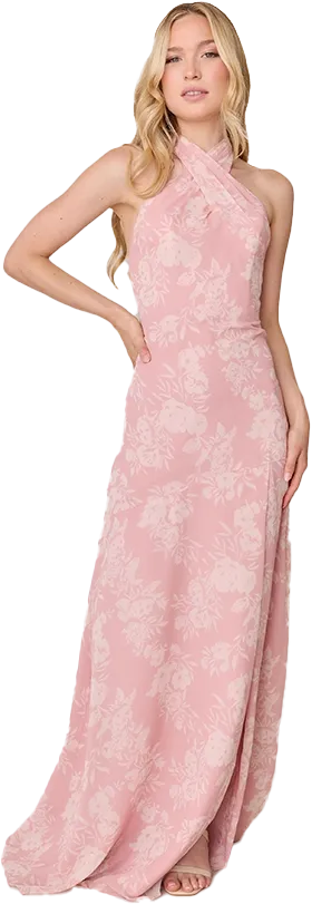 Athena Chiffon Floral Print Dress | Made To Order