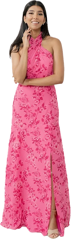 Athena Chiffon Floral Print Dress | Made To Order