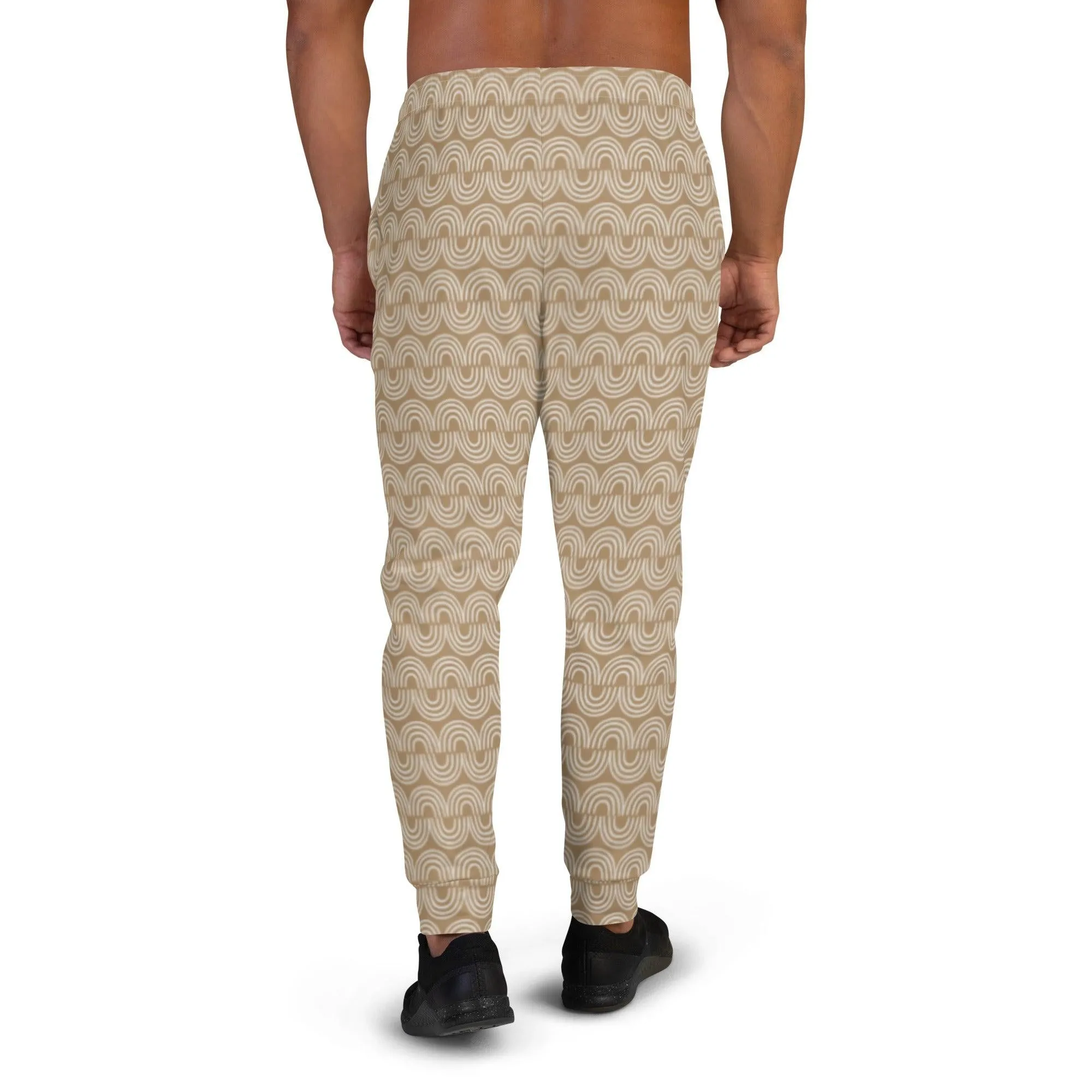 Brown Jungle Pattern Men's Street Joggers
