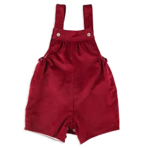 Burgundy Corduroy Shortalls