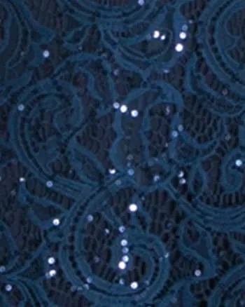 Celestial Cape Sleeve Gown | NOCTURNAL NAVY
