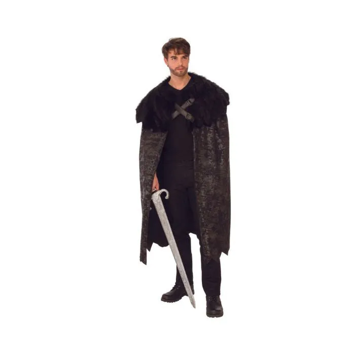 Costume homme cape de chevalier noire (STD)