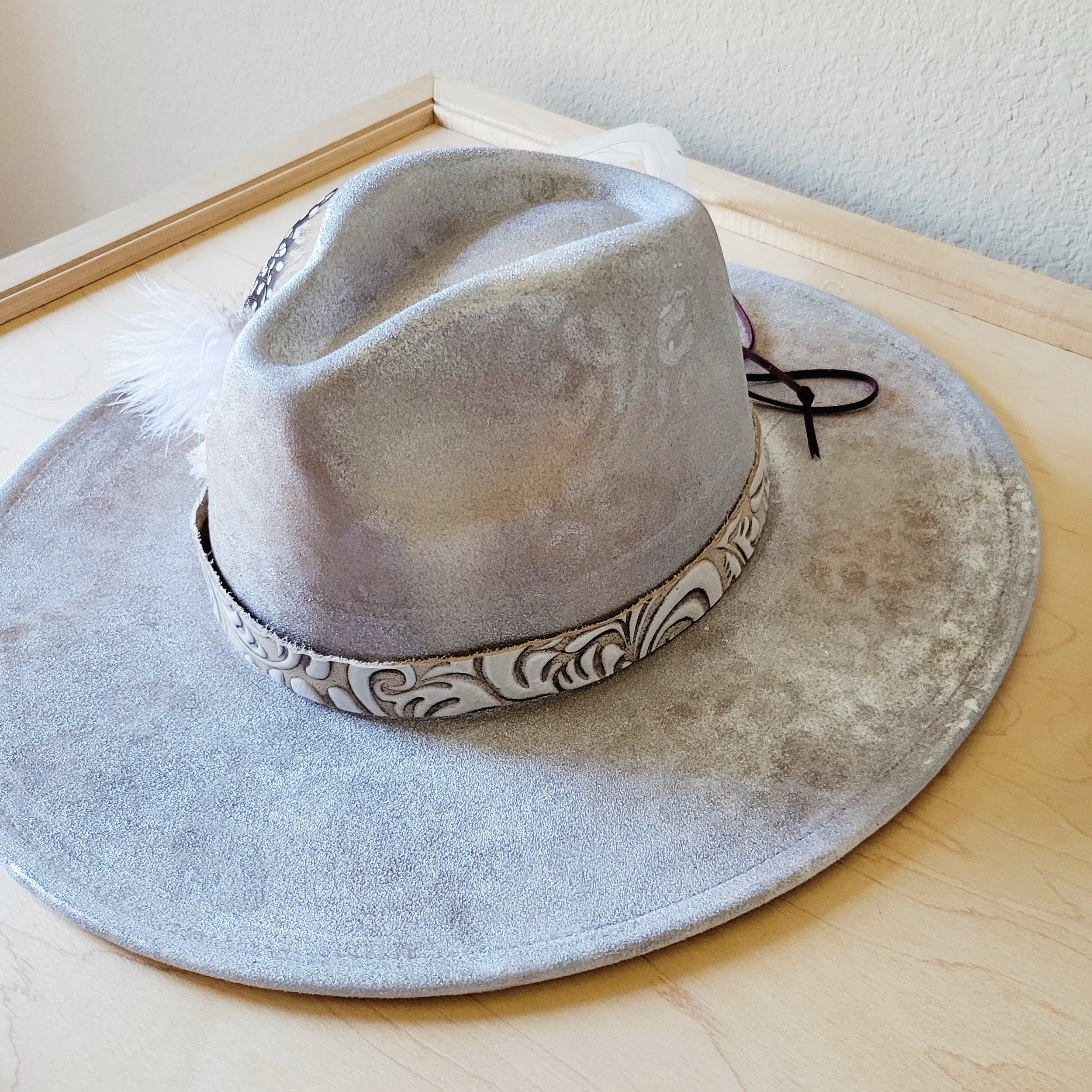 CUSTOM Hand-Painted Bridal Cowgirl Western Boho Hat A66