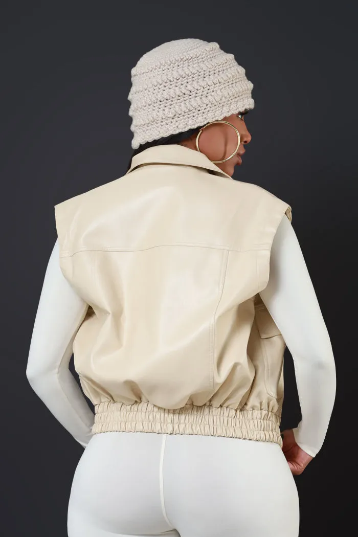Dream It Crochet Bucket Hat - Beige