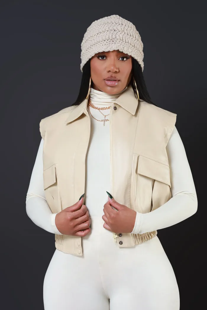 Dream It Crochet Bucket Hat - Beige