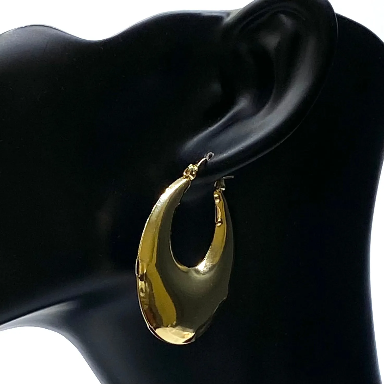 Earring Metal Hoop Shiny