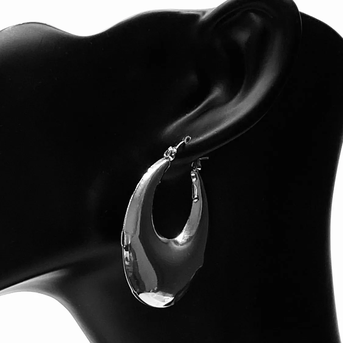 Earring Metal Hoop Shiny