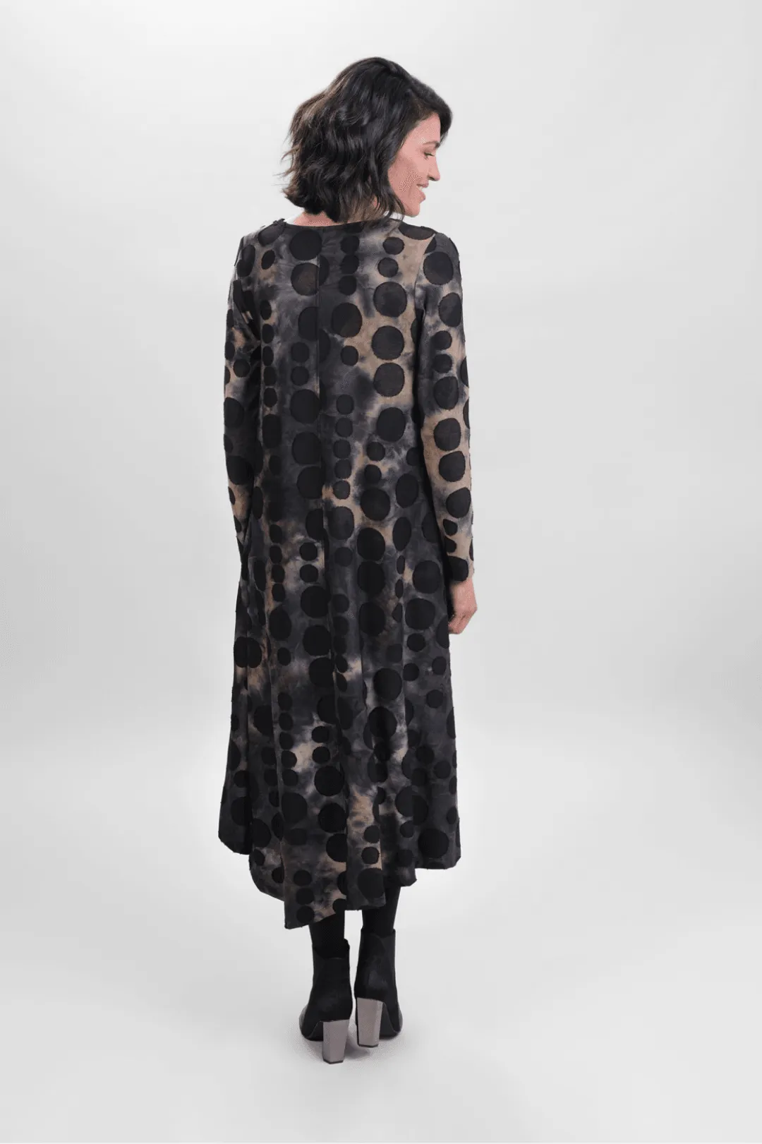 Echo Asymmetry Dress, Coffee