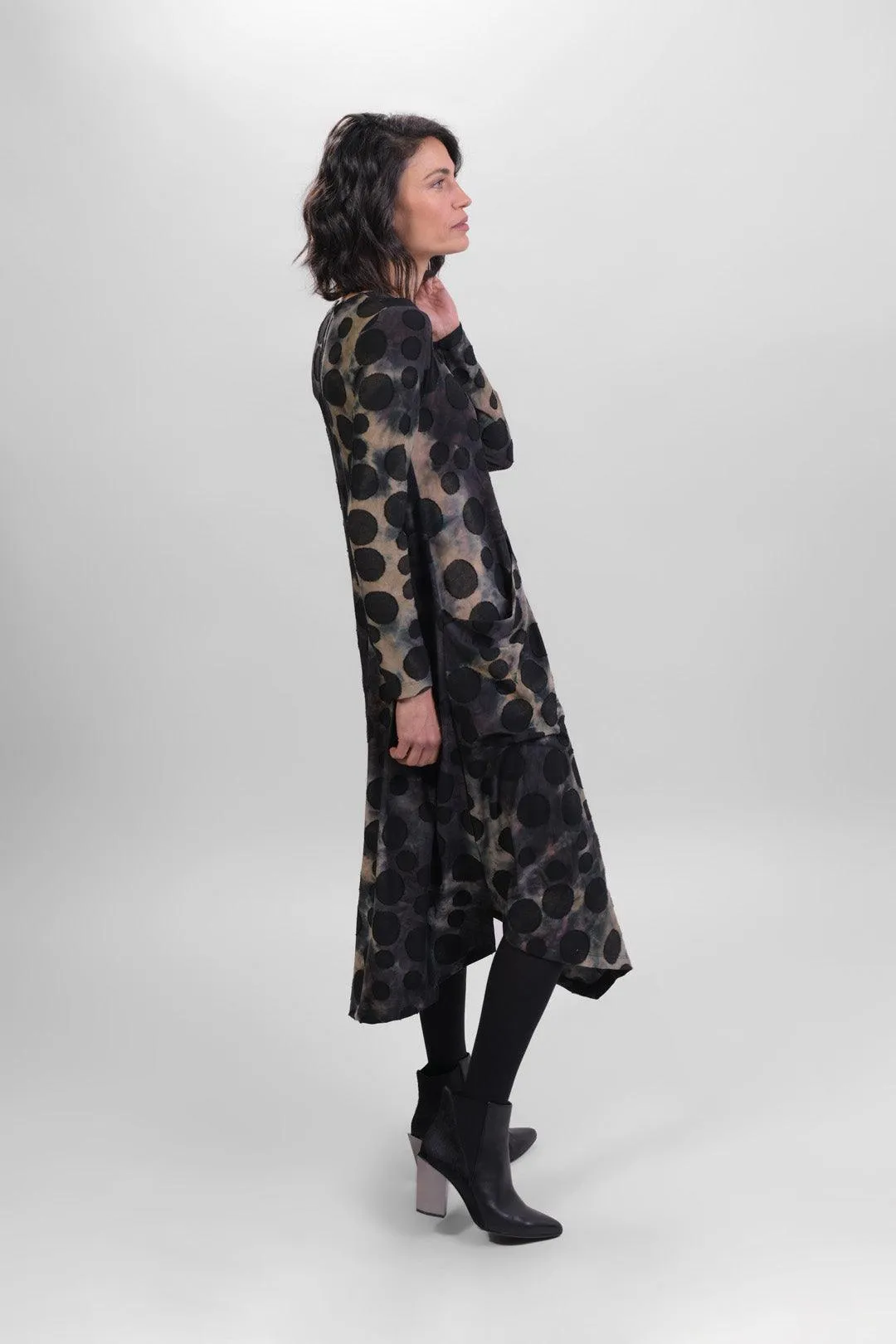 Echo Asymmetry Dress, Coffee