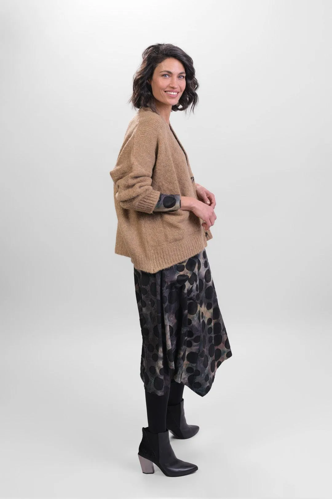 Echo Asymmetry Dress, Coffee