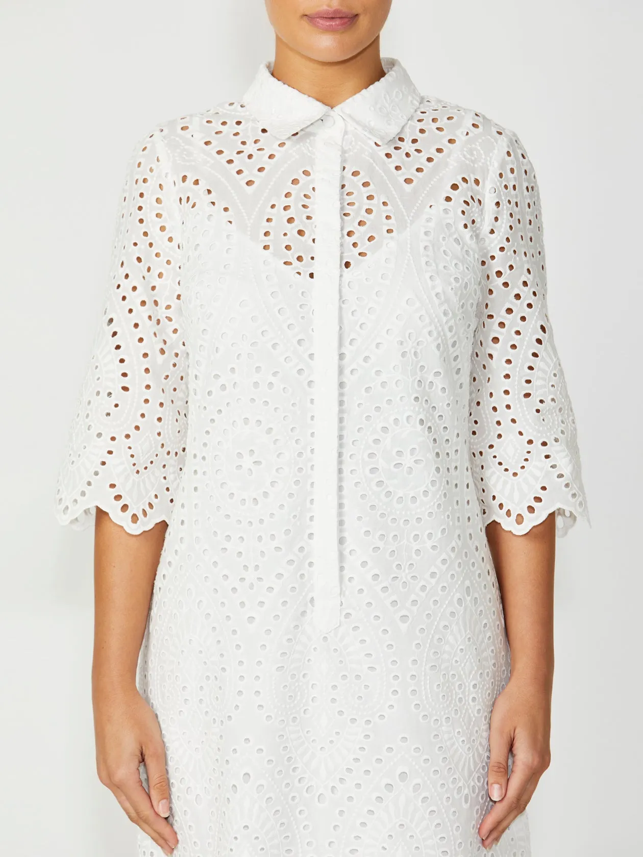 Eva Ivory Lace Dress