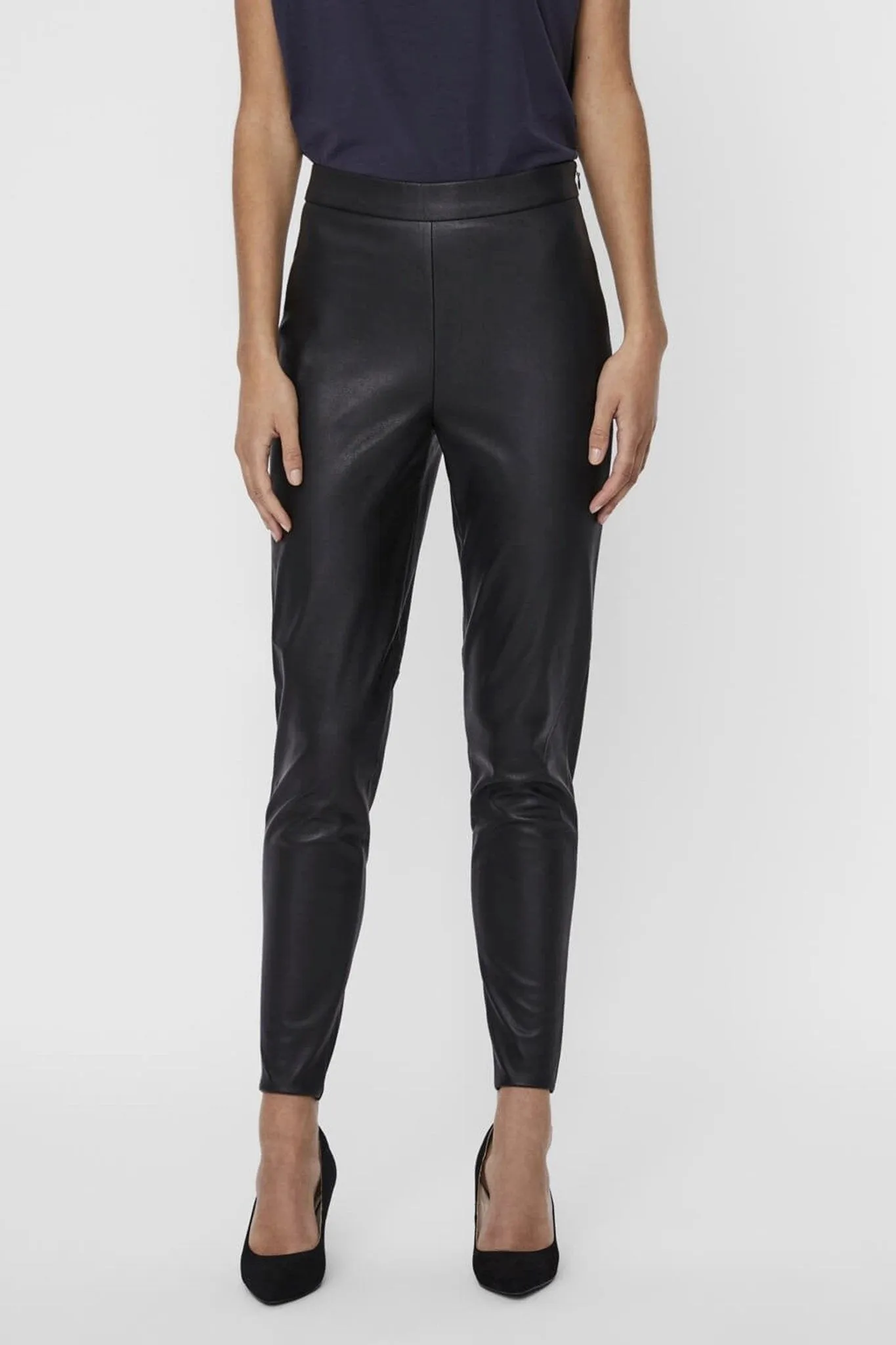 Faux leather leggings - Black