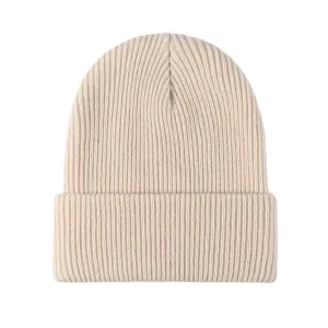 FLOOF Unisex Knit Hat in Beige