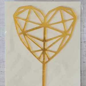 Geometric Heart Topper