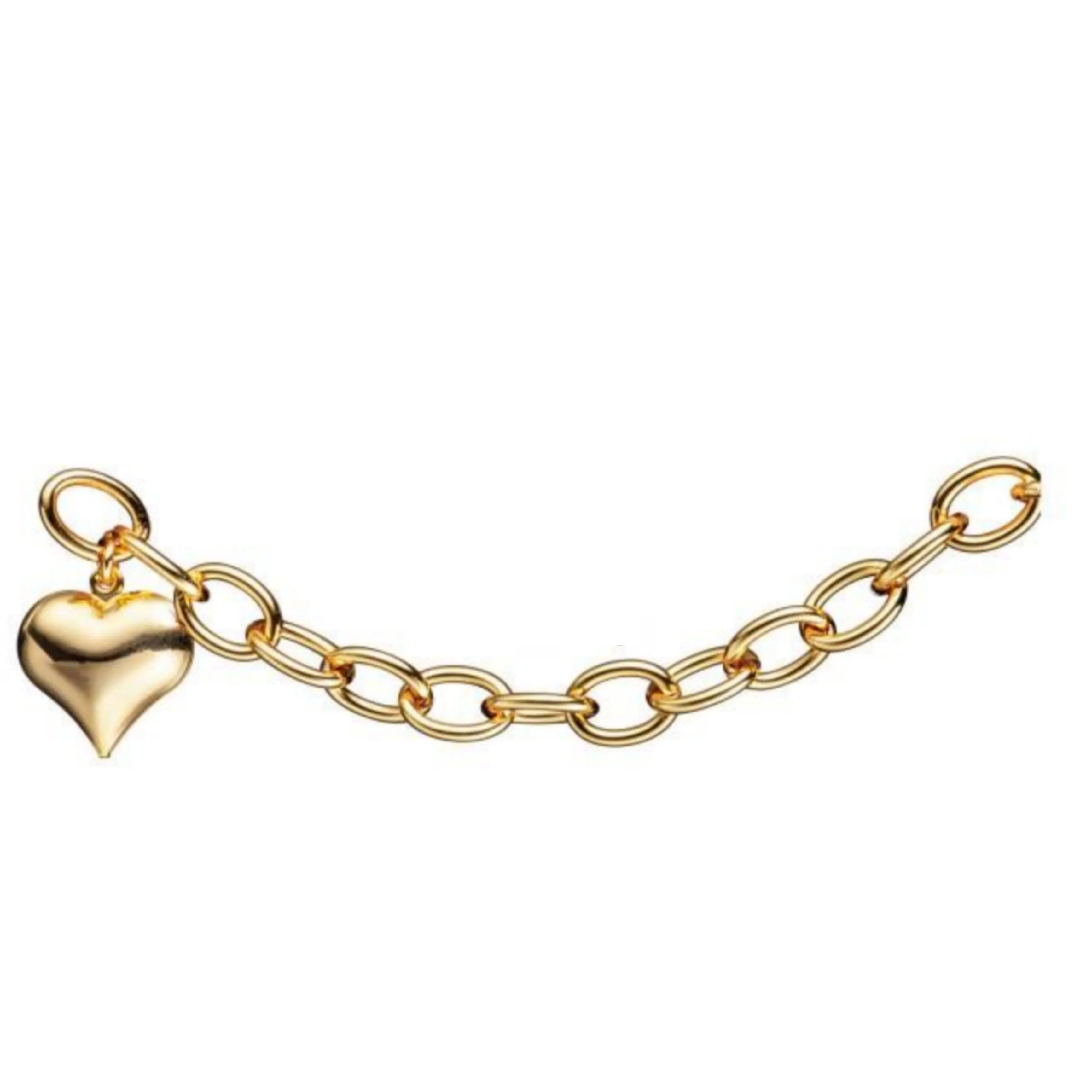 Gold Plated Shiny Large Link  Bracelet