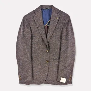 Hartford Contemporary Fit Wool/Silk/Linen Blend  / Amber/Blue Mix