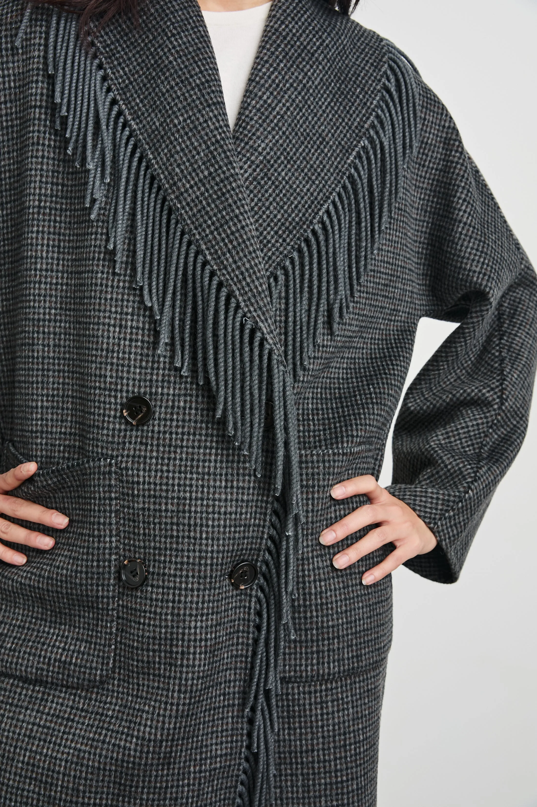 HUGO COAT - CHARCOAL CHECK