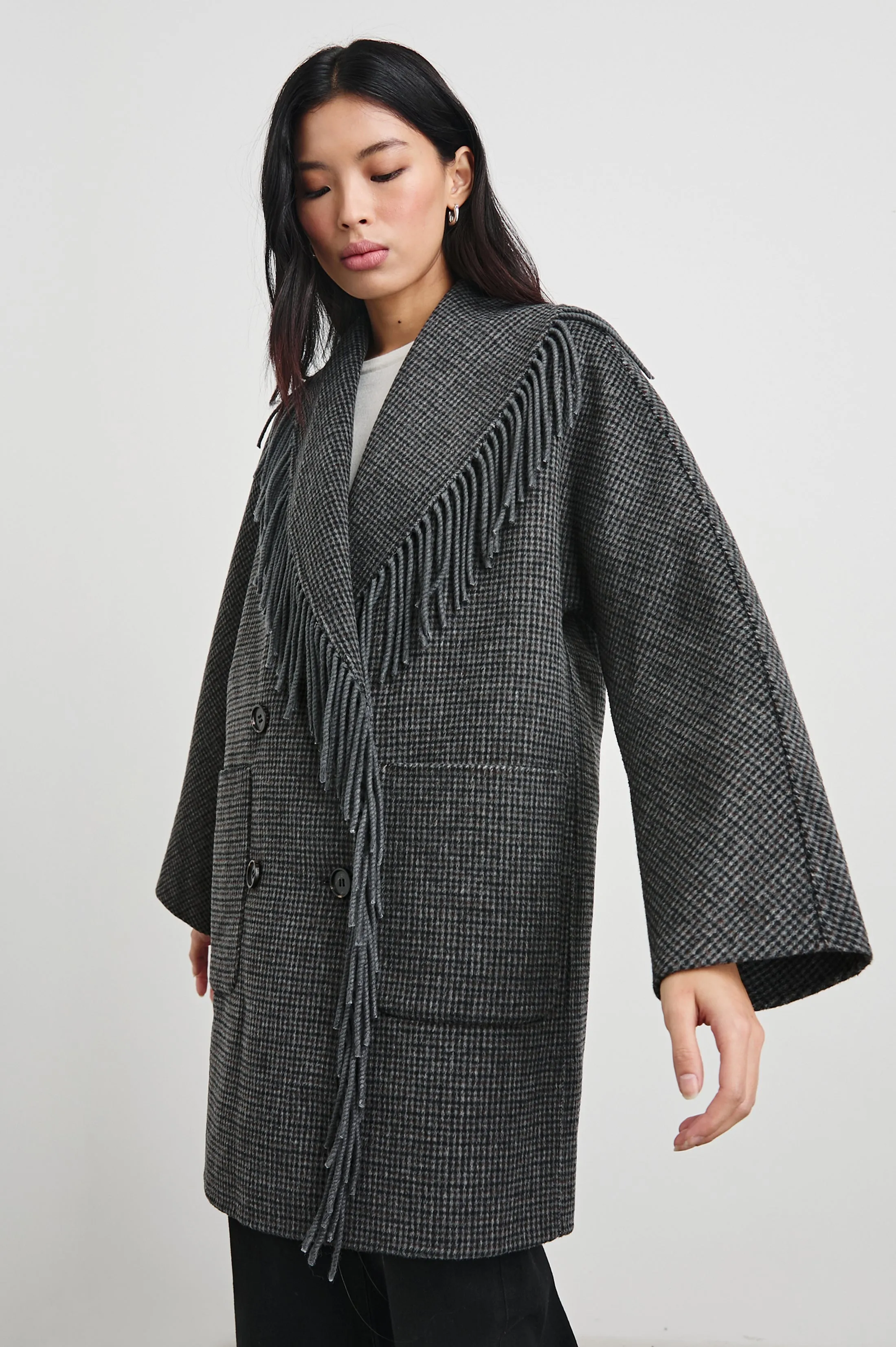 HUGO COAT - CHARCOAL CHECK