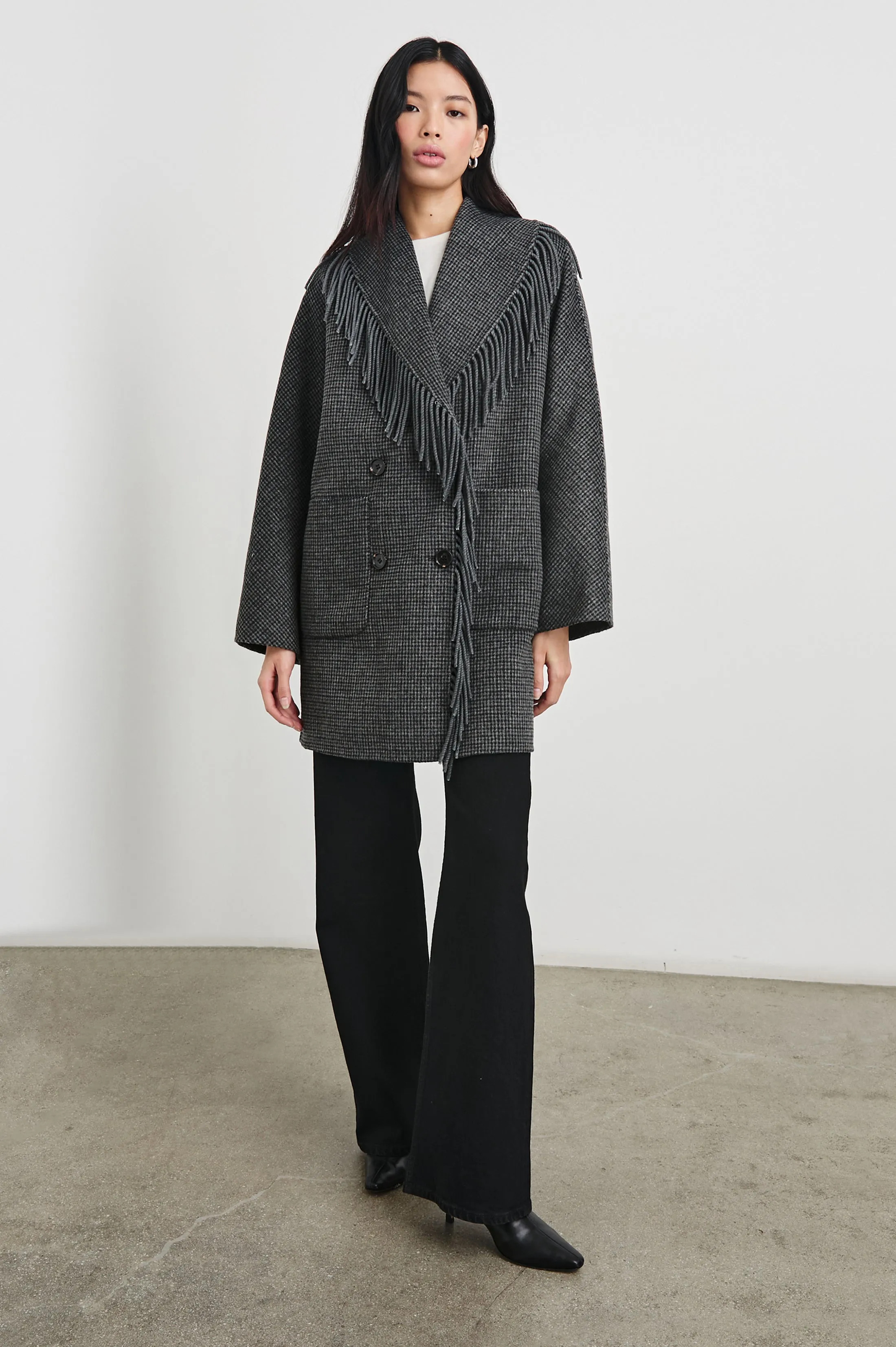 HUGO COAT - CHARCOAL CHECK