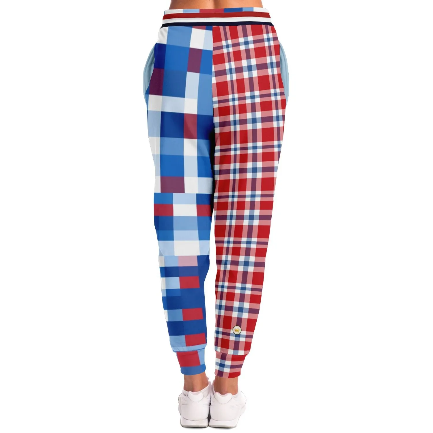 Independence Day Abstract Plaid Eco-Poly Unisex Joggers