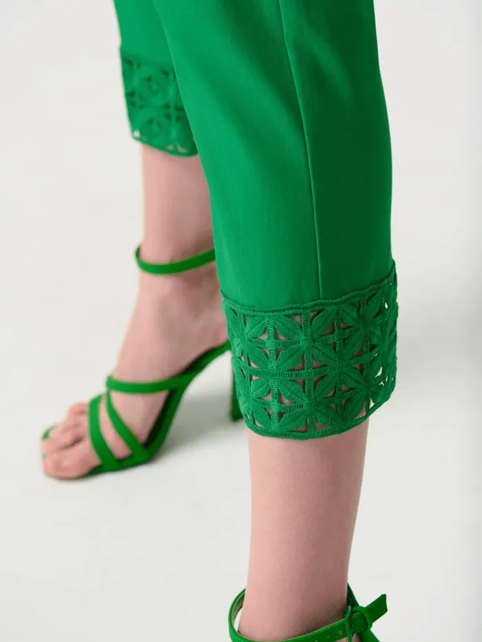 Joseph Ribkoff Crop Pull On Trousers In Island Green 241102 Col 4203