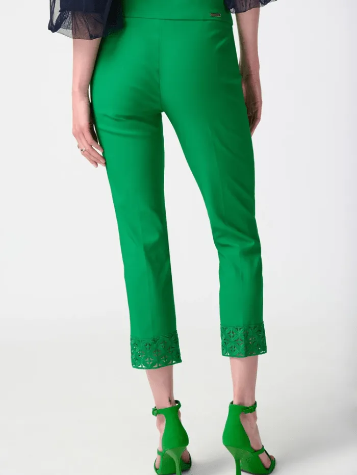 Joseph Ribkoff Crop Pull On Trousers In Island Green 241102 Col 4203