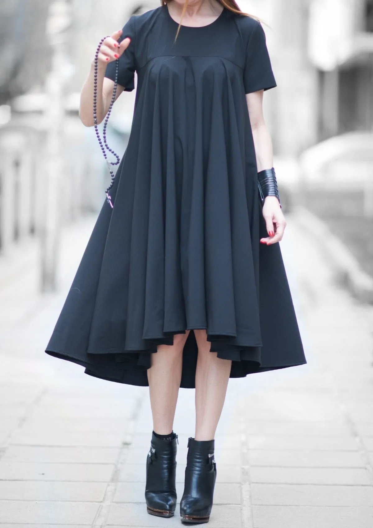 KOSARA Black Summer Maxi Dress
