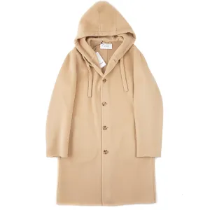 Lardini Brushed Wool Overcoat with Hood