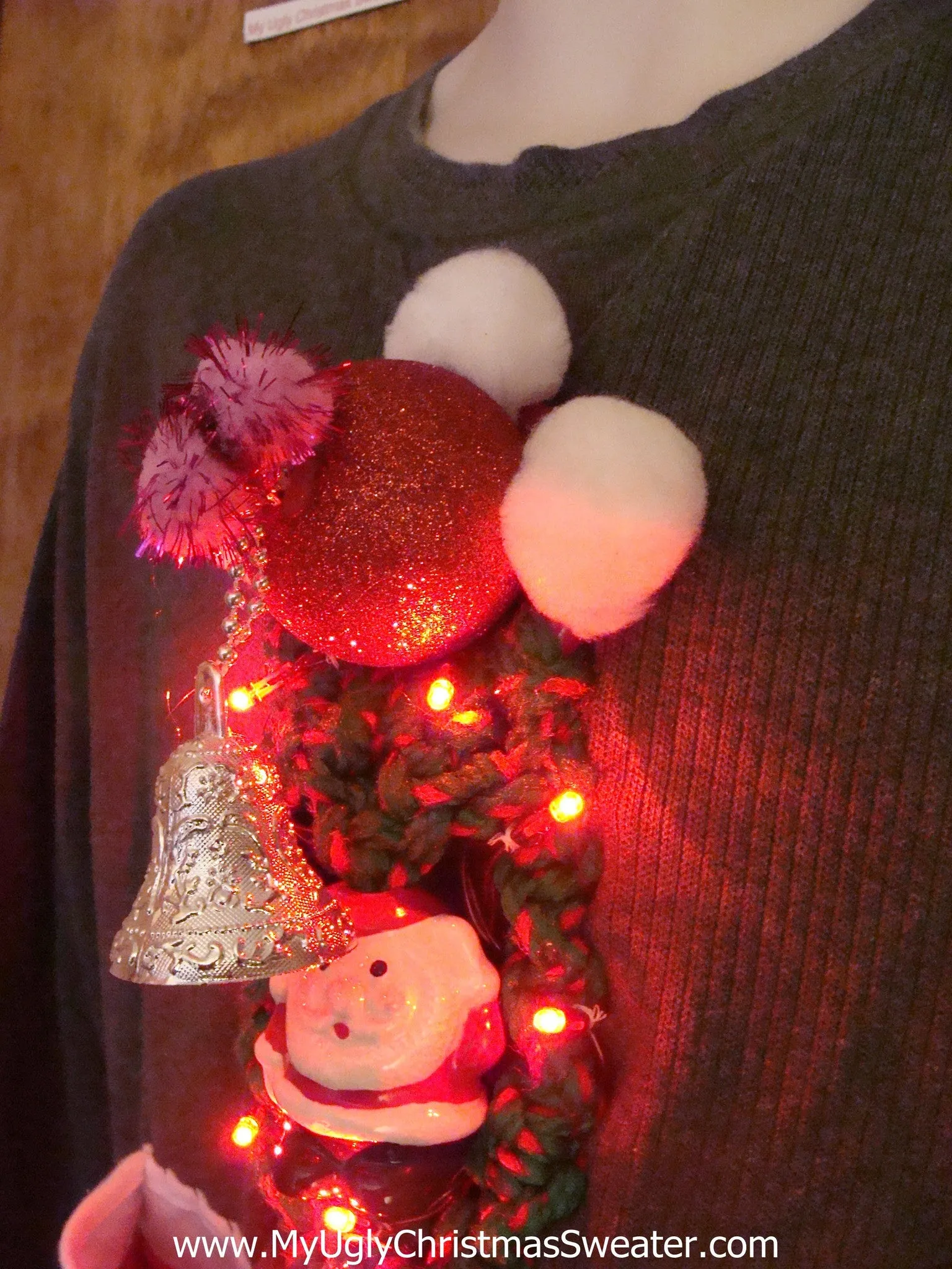 Light Up Ugly Christmas Sweater Party Dress Size M