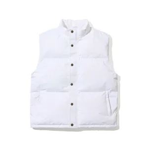 LOGO DOWN PADDING VEST WHITE