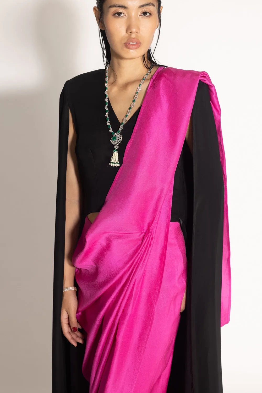 Masai Godet Sari with Neha Cape
