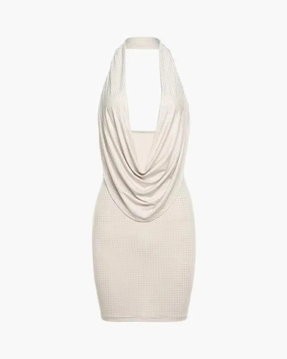 Émeraude – Crystal embellishments – Halter mini dress