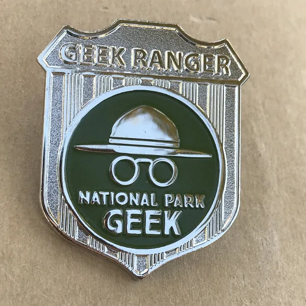 National Park Geek Badge Pin (includes US shipping via USPS only)