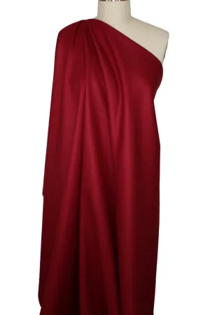 NY Designer Wool Melton - Deep Crimson