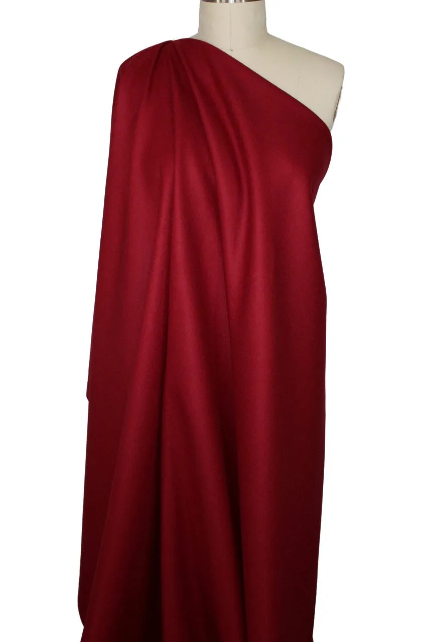 NY Designer Wool Melton - Deep Crimson