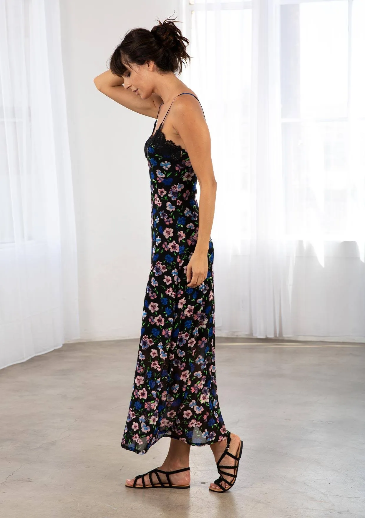 Posy Mesh Slip Dress