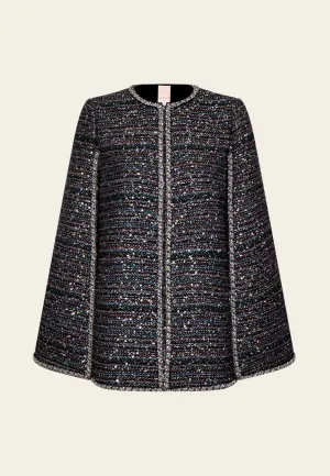 Prestige Embellished Stripped Cape