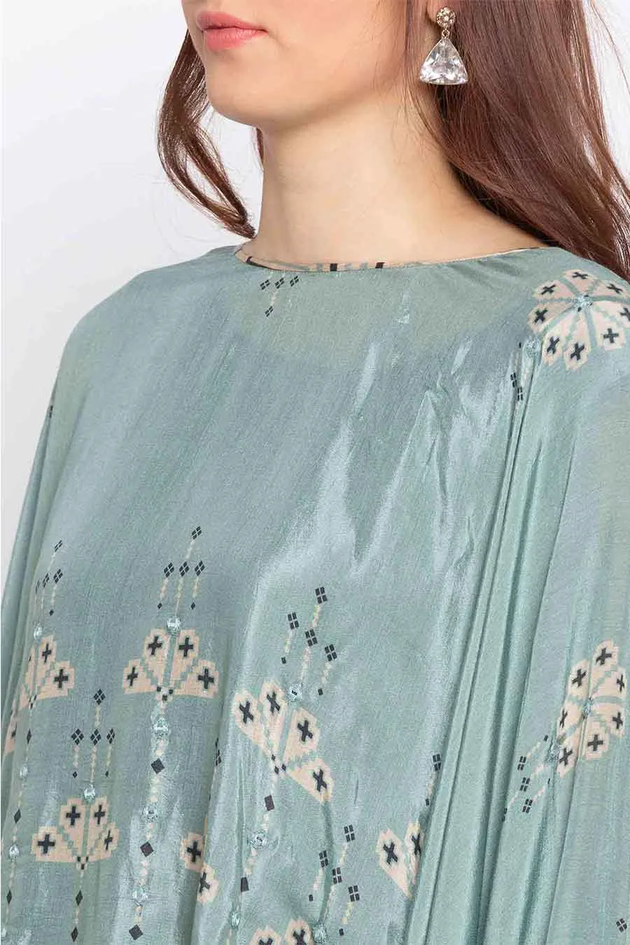 Printed Cape and Dress Co-ord Set (Set of 2)
