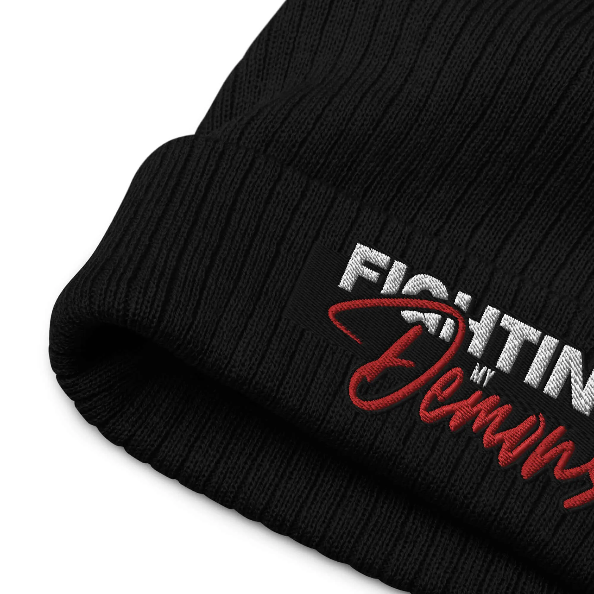 "Fighting My Demons" Ribbed knit beanie (Color options available)