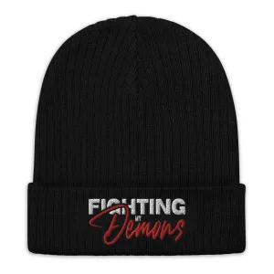 "Fighting My Demons" Ribbed knit beanie (Color options available)