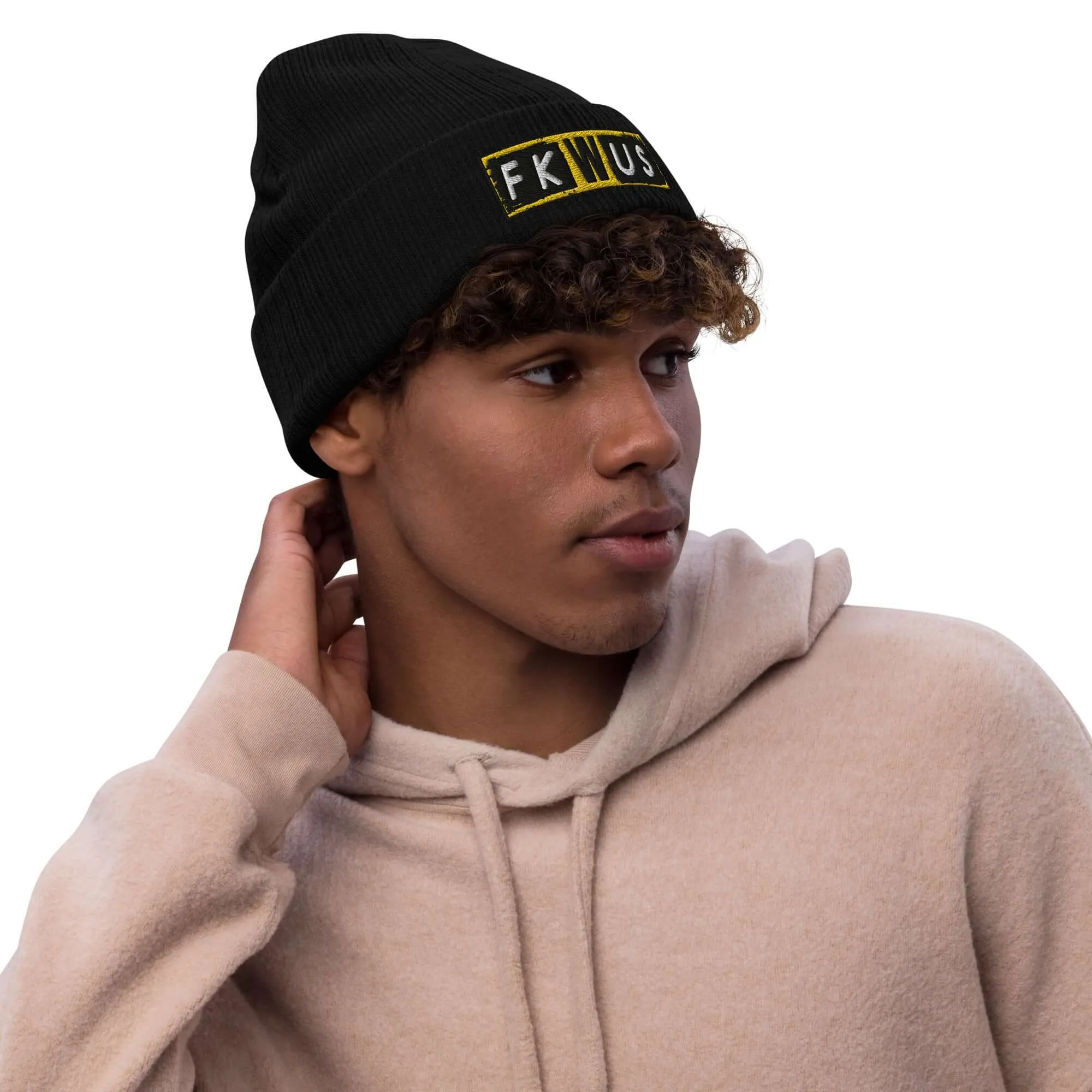 "FKWUS" Ribbed knit beanie (Color options available)