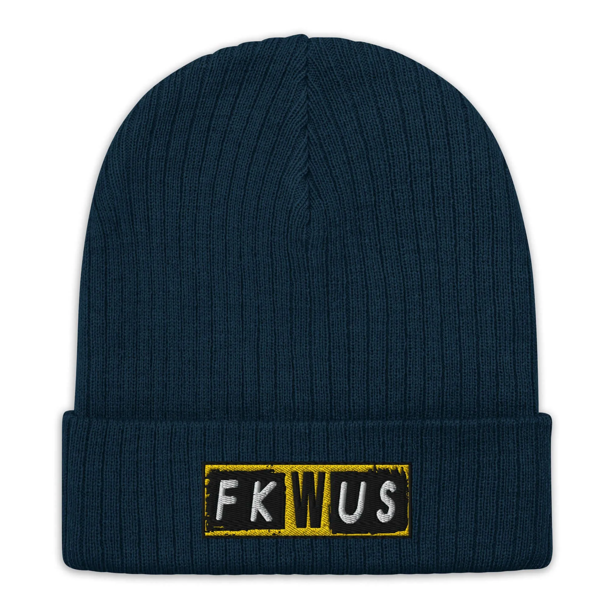 "FKWUS" Ribbed knit beanie (Color options available)