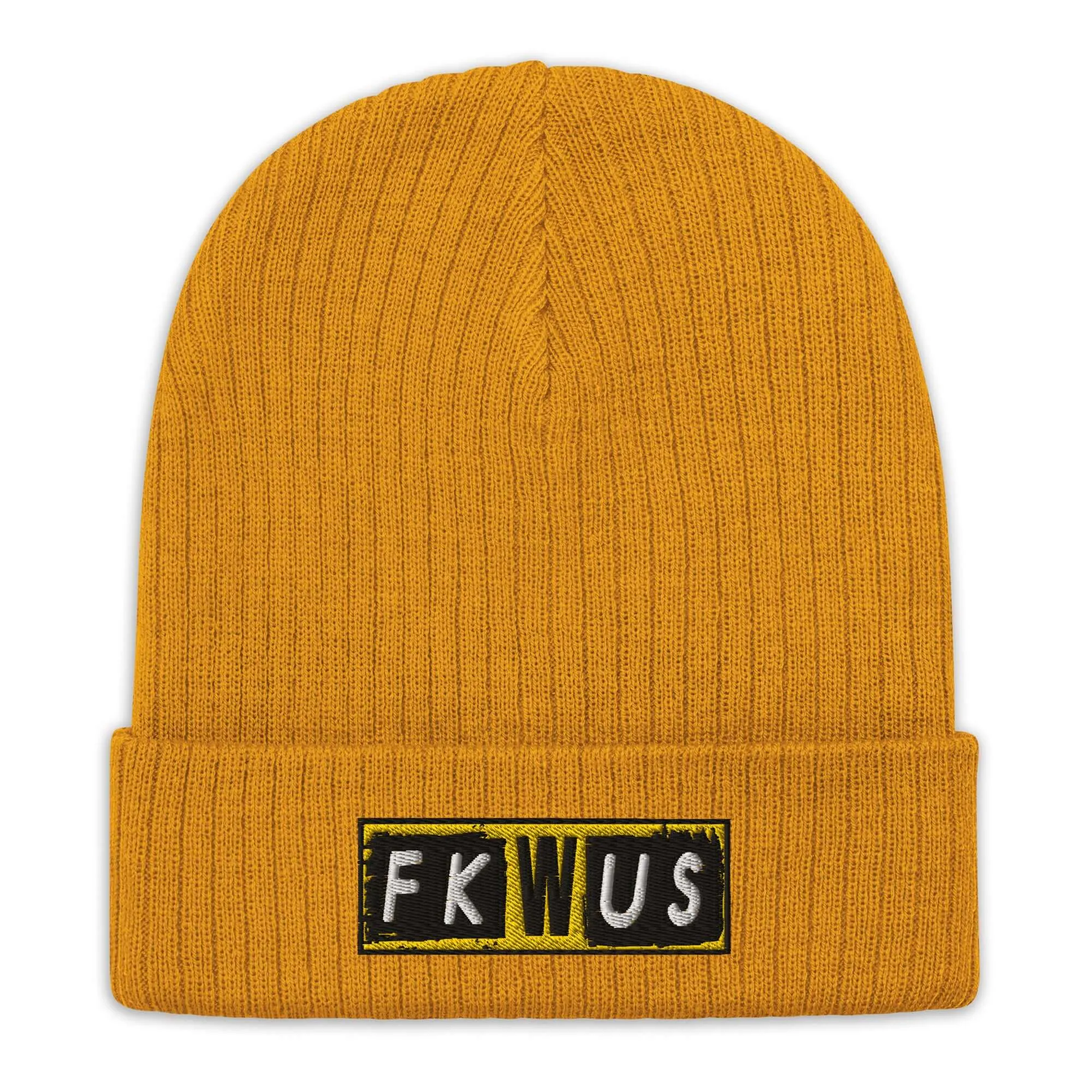 "FKWUS" Ribbed knit beanie (Color options available)